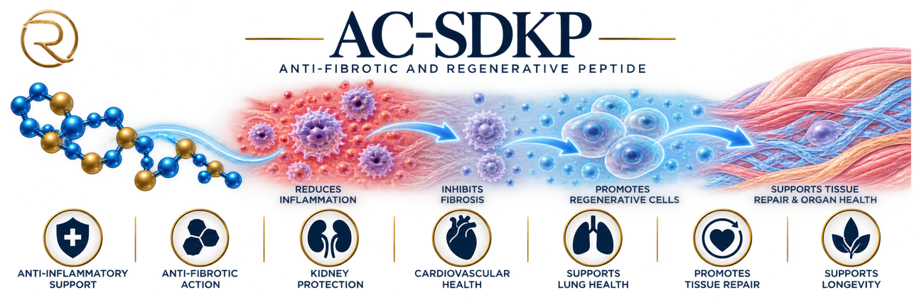 Ac-SDKP — Anti-Fibrotic and Regenerative Peptide, mechanism overview