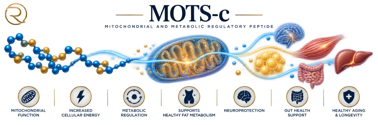 MOTS-c — Mitochondrial and Metabolic Regulatory Peptide, mechanism overview